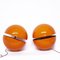 Kugelförmige Tischlampen in Orange von Andrea Modica für Lumess, 1990er, 2er Set 1
