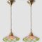 Art Deco Skirt-Shaped Glass and Brass Pendant Lights, 1930, Set of 2, Image 11