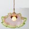 Art Deco Skirt-Shaped Glass and Brass Pendant Lights, 1930, Set of 2, Image 6