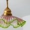 Art Deco Skirt-Shaped Glass and Brass Pendant Lights, 1930, Set of 2, Image 3