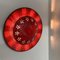 Lámpara de pared circular de cerámica roja de Axella, 1970, Imagen 3