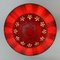 Rote runde Keramik Wandlampe von Axella, 1970 5