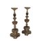 Candleholders in Carved Wood, Set of 2 1