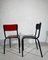 Stacking Chairs in Red and Black by Pierre Guariche for Meurop, 1960s, Set of 6 10