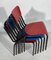 Stacking Chairs in Red and Black by Pierre Guariche for Meurop, 1960s, Set of 6 6