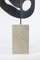 Sculpture in Lacquered Metal and Travertine 7