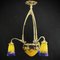 Art Deco Pate De Verre Chandelier from Muller Frères, 1930s, Image 8