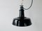 Schwarze Bauhaus Lampe aus Emaille, 1920er-1930er 1