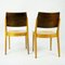 Mid-Century Austrian Beech Stacking Chairs by Karl Schwanzer for Thonet, 1950s, Set of 2 3