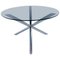 Dining Table in Chrome and Smoked Glass by Roche Bobois, 1970s 1