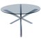 Dining Table in Chrome and Smoked Glass by Roche Bobois, 1970s, Image 1