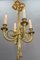 Louis XVI French Bronze Ribbon and Tassel Four-Light Chandelier, 1910s, Image 6