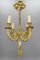 Louis XVI French Bronze Ribbon and Tassel Four-Light Chandelier, 1910s 2