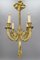 Louis XVI French Bronze Ribbon and Tassel Four-Light Chandelier, 1910s, Image 2