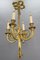 Louis XVI French Bronze Ribbon and Tassel Four-Light Chandelier, 1910s, Image 7