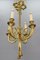 Lámpara de araña francesa Luis XVI de bronce con cinta y borlas, años 10, Imagen 15