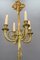 Louis XVI French Bronze Ribbon and Tassel Four-Light Chandelier, 1910s, Image 4