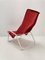 Red & White Deck Sun Lounger, 1980s 8