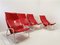 Chaise Longue Deck Rouge et Blanche, 1980s 3