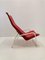 Red & White Deck Sun Lounger, 1980s 7