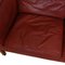 Modell 2213 3-Sitzer Sofa aus rotem Leder von Børge Mogensen für Fredericia 11