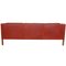 Model 2213 3-Seater Sofa in Red Leather by Børge Mogensen for Fredericia 3