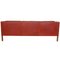Model 2213 3-Seater Sofa in Red Leather by Børge Mogensen for Fredericia, Image 3