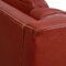 Modell 2213 3-Sitzer Sofa aus rotem Leder von Børge Mogensen für Fredericia 19