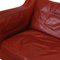 Sofá de tres plazas modelo 2213 de cuero rojo de Børge Mogensen para Fredericia, Imagen 12