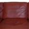 Modell 2213 3-Sitzer Sofa aus rotem Leder von Børge Mogensen für Fredericia 16