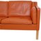 Model 2213 3-Seater Sofa in Cognac Leather by Børge Mogensen for Fredericia, 1990s 5