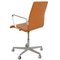 Oxford Desk Chair in Whisky Colored Nevada Leather by Arne Jacobsen, 2000s 3