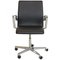 Oxford Desk Chair in Black Colored Nevada Leather by Arne Jacobsen, 2000s 1