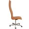 High Oxford Desk Chair in Whisky Colored Nevada Leather by Arne Jacobsen, 2000s 2