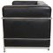 LC-2 2-Seater Sofa in Black Leather by Le Corbusier for Cassina 3