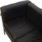 LC-2 2-Sitzer Sofa aus schwarzem Leder von Le Corbusier für Cassina 7