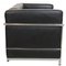 LC-2 2-Seater Sofa in Black Leather by Le Corbusier for Cassina 2