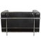 LC-2 2-Seater Sofa in Black Leather by Le Corbusier for Cassina 4