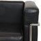 LC-2 2-Sitzer Sofa aus schwarzem Leder von Le Corbusier für Cassina 5