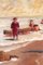 Anne de Seager, Spiaggia, Olio su tavola, XX secolo, Incorniciato, Immagine 3