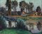 French School Artist, Country Landscape, Oil on Canvas, 1957, Framed 1