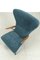 Vintage Blue Wingback Armchair 9