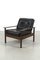 Vintage Black Leather Armchair, Image 1