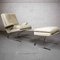 Leather Swing Lounge Chair with Ottoman by Reinhold Adolf for Cor Germany, 1970s, Set of 2 2