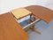Mesa de comedor escandinava vintage ovalada de roble con extensión, años 60, Imagen 8