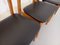 Vintage Wooden and Skai Scandinavian Chairs, 1960s, Set of 4, Image 5