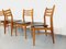 Vintage Wooden and Skai Scandinavian Chairs, 1960s, Set of 4 6