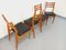 Vintage Wooden and Skai Scandinavian Chairs, 1960s, Set of 4 2