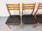 Vintage Wooden and Skai Scandinavian Chairs, 1960s, Set of 4, Image 10