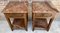 Early 20th Century Walnut Nightstands with Marble, 1940s, Set of 2 6
